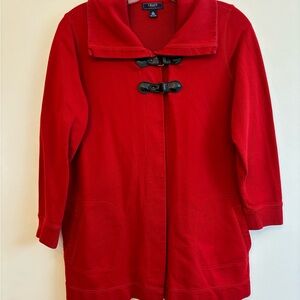 Chaps Women's Red Toggle Cardigan